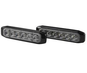 HELLA 2XD 014 592-901 LED-Feu à éclats - BST-Slim - 12/24V - blanc - Montage en saillie/vissé - limpide - blanc - Câble: 250mm - Fiche: extrémités de câble ouvertes - Kit