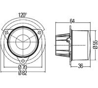 HELLA 2ZR011172-501 Optique. projecteur longue portée