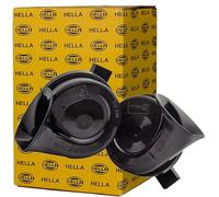 HELLA 3Fh 012 010-131 Trompette - Te16S - 12V - 110Db(A) - Plage De Fréquences: 400/500Hz - Électrique - Couleur Du Carter: Noir - Fiche: Mazda - Kit