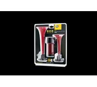 HELLA 3PB 003 001-631 Corne CA10-12 V - 115 dB(A) - 600 Hz - 756 Hz - Tweeter - Électrique-pneumatique - ECE - Couleur du boîtier : rouge/noir - Quantité : 1