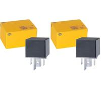 HELLA 4RA 007 793-031 Relais, Arbeitsstrom - 12V - 4-polig - Schaltbild: S2 - Steckerausf.-ID: B3 - Hochleistungs-Schließer - schwarz - ohne Halter (Lot de 2)