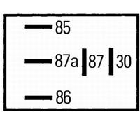 HELLA 4RD 965 453-047 Relais, courant de travail - 12V - 5pôle - Schéma de câblage: W2 - Fiche: C1 - Relais inverseurs - Couleur: noir - sans fixation - Quantité: 350