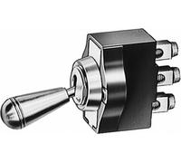 HELLA Interrupteur - S28 - Commande de basculement - Nombre de connexions: 3 - Type de vis - vissé - Commutateur-inverseur - Alésage-Ø: 12.5mm - Couleur: chrome - 6FG 002 312-002
