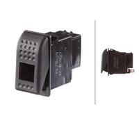 HELLA 6Hh 007 832-297 Interrupteur De Signal De Détresse - 24V - Vers° D'Équip.: I-0 - Nombre De Connexions: 8 - Montage Encastré - Avec Fonction Confort