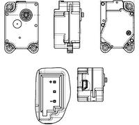 Hella 6NW 351 344-011 - Élément d'ajustage, clapet de mélange