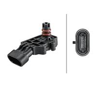 HELLA 6Pp 358 152-121 Capteur, Pression De Suralimentation - 4Pôle - Vissé