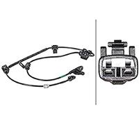 HELLA 6Pu 012 679-831 Capteur, Vitesse De Roue - 12V - 2Pôle - Essieu Avant Gauche - Câble: 970Mm - Avec Support