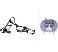 HELLA 6PU 230 048-801 Capteur, vitesse de roue - 2pôle - Câble: 1795mm - avec clips de fixation sur le câble