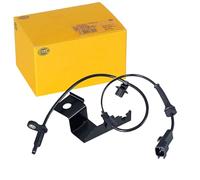 HELLA 6PU 358 217-351 Capteur, vitesse de roue - 2pôle - Câble: 521mm - avec clips de fixation sur le câble