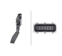 HELLA Capteur pédale accélérateur 6PV 009 765-711 – 6 pôles, direction à gauche, boîte manuelle