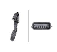 HELLA 6PV 009 978-761 Capteur, position d'accelerateur - pour véhicules avec direction à gauche - 6pôle - Boîte automatique