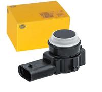 HELLA 6Px 358 141-691 Capteur, Aide Au Stationnement - En Forme D'Angle - 3Pôle - Inséré - Ce Qui Peut Être Peint - Avec Bague De Fixation