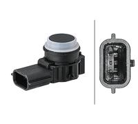 HELLA 6Px 358 141-761 Capteur, Aide Au Stationnement - 3Pôle - Inséré - Revernissable - Avec Bague De Fixation
