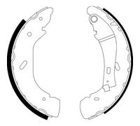 HELLA 8Db 355 001-961 Jeu De Mâchoires De Frein - H9170 | Compatible avec: FORD TRANSIT Bus, TRANSIT Kasten, TRANSIT Pritsche/Fahrgestell, TRANSIT TOURNEO Bus, LDV MAXUS Bus, Kasten