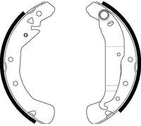 HELLA 8Db 355 002-731 Jeu De Mâchoires De Frein - H9660 | Compatible avec: FORD TOURNEO CONNECT, TRANSIT CONNECT