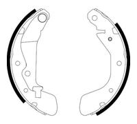 HELLA 8Db 355 002-791 Jeu De Mâchoires De Frein - H9715 | Compatible avec: CHEVROLET AVEO / KALOS Schrägheck, AVEO / KALOS Schrägheck, AVEO / KALOS Stufenheck, AVEO / KALOS Stufenheck