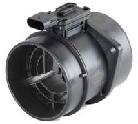 HELLA 8ET 358 095-271 Débitmètre de masse d'air - 4pôle - Tubulure - avec support de tuyau