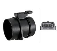 HELLA 8ET 358 095-271 Débitmètre de masse d'air - 4pôle - Tubulure - avec support de tuyau