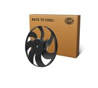HELLA 8EW 366 420-121 Ventilateur, refroidissement du moteur - 12V - 180W - électrique - Ø: 296mm - sans cadre du véntilateur du radiateur (encadrement)/sans résistance
