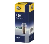 HELLA 8GA 002 071-261 Ampoule - R5W - Heavy Duty Expert - 24V - 5W - Type de culot: BA15s - Boîte - Quantité: 10