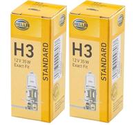 Hella 8Gh 002 090-271 Ampoule - H3 - Standard - 12V - 35W - Type De Culot: Pk22S - Boîte - Quantité: 1 (Lot de 2)