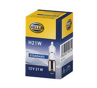 HELLA 8GH 008 417-001 Ampoule - H21W - Long Life up to 3x longer lifetime - 12V - 21W - Type de culot: BA9s - Boîte - Quantité: 10