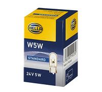 HELLA 8GP 003 594-251 Ampoule - W5W - Heavy Duty - 24V - 5W - Type de culot: W2,1x9,5d - Boîte - Quantité: 10