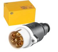HELLA 8JA 001 930-031 Fiche - 12V - 7pôle - Fiche: Type de vis - blanc