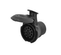 Hella Adaptateur de prise 12V 7 à 13 pôles 57mm plastique noir DIN/ISO 1724/11446 8JA 008 969-011