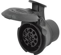 HELLA Adaptateur, prise - 12V - de 7 pôles à 13 pôles - Longueur: 57mm - Matière plastique - noir - DIN/ISO: 1724 N-Typ/11446 N-Typ - Quantité: 1 - 8JA 008 969-011