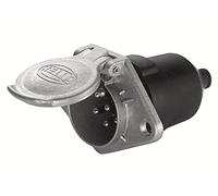 HELLA 8JB 003 833-011 Prise - 24V - 7pôle - Fiche: Fiche plate - Métal - DIN/ISO: 1185