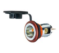 HELLA Prise - 12V / 24V - vissé - Fiche: Fiche plate - rouge - 8JB 008 023-051