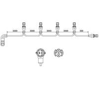 HELLA 8Kb 340 820-421 Ligne De Rattachement, Feu Latéral - Easyconn