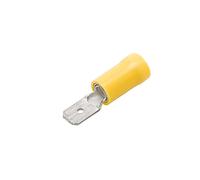 HELLA 8KW 744 700-003 Connecteur de câbles - jaune - Coupe transversale [mm²] de: 4.0mm² - Coupe transversale [mm²] jusque: 6.0mm² - Fiche plate - 6,3 x 0,8 - Quantité: 50