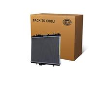 HELLA 8MK 366 300-141 Radiateur, refroidissement du moteur - Grille de radiateur soudée - Aluminium/Matière plastique - sans joint d'étanchéite - sans vase d'expansion