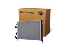 HELLA 8MK 366 302-661 Radiateur, refroidissement du moteur | Grille de radiateur soudée - Aluminium/Matière plastique - sans joint d'étanchéite - sans vase d'expansion