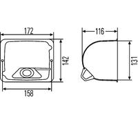 HELLA 9BG127426-001 Boîtier. projecteur principal