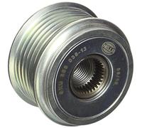 Hella Poulie roue libre alternateur 9XU 358 038-131 - Filetage M16x1,5 - 6 gorges - avec cache