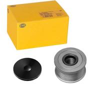 HELLA 9XU 358 038-461 Poulie roue libre, alternateur - Filetage: M16x1,5 - Nombre de gorges: 6 - avec cache
