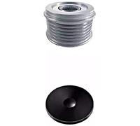 HELLA 9XU 358 038-961 Poulie roue libre, alternateur - Filetage: M16x1,5 - Nombre de gorges: 6 - avec cache