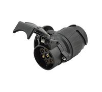 HELLA Adaptateur, prise - 12V - de 13 pôles à 7 pôles - Longueur: 91mm - Matière plastique - noir - DIN/ISO: 11446 N-Typ/1724 N-Typ - Quantité: 1 - 8JA 005 952-011