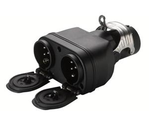 HELLA Adaptateur, prise - 12V - de 15 pôles à 7 pôles - Longueur: 155mm - Matière plastique - noir - DIN/ISO: 1724 N-Typ/1298 N-Typ/3731 S-Typ/1185 N-Typ - Quantité: 1 - 8JA 005 952-061