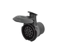 HELLA Adaptateur, prise - 12V - de 7 pôles à 13 pôles - Longueur: 57mm - Matière plastique - noir - DIN/ISO: 1724 N-Typ/11446 N-Typ - Quantité: 1 - 8JA 008 969-011