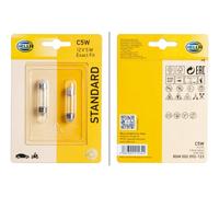 HELLA - Ampoule C5W 5W 8GM 002 092-123 BLI2 12V (vendu à l'unité) - Réf. 8GM 002 092-123