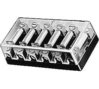 HELLA boîte à fusibles "Torpedo" Pour conducteur 6 pôles, avec connexions à fiches plates 6,3 x 0,8 mm, couvercle transparent