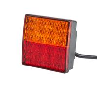 HELLA Valuefit 2Sd 357 029-101 Feu Arrière - Led - 24V - Montage En Saillie/Vissé - Couleur Du Voyant: Rouge/Jaune - Fiche: Extrémités De Câble Ouvertes - Gauche/Droite - Quantité: 1