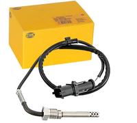 HELLA Capteur 6PT 358 181-721, température des gaz d'échappement - 2 pôles - vissé - câble : 505 mm