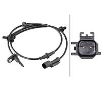 HELLA Capteur 6PU 358 218-981, vitesse de rotation de la roue - 2 pôles - Câble : 790 mm - Avec pince