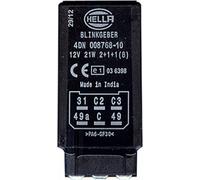 HELLA - Clignotant - 12V - 6 pôles - enfichable - électronique - sans support - 4DN 008 768-101