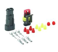 HELLA Connecteur de câbles - 2pôle - Coupe transversale [mm²] jusque: 2.5mm² - mâle/femelle - 8KW 744 806-801